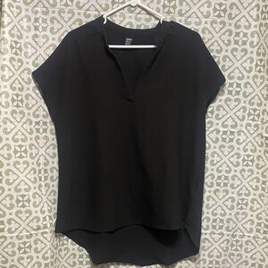 SHEIN Black V-Neck Blouse